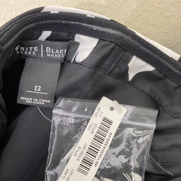 NWT White House Black Market Ruffle Midi Dress Sz. 12 Flowy rushed bodice - Picture 4 of 9